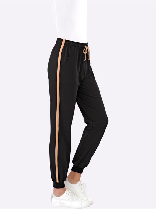 Pantalon de loisirs avec ceinture élastique et poches latérales - taille standard - moda vilona - Kiabi