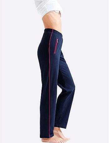 Pantalon de loisirs avec ceinture élastique et poches zippées - taille standard - moda vilona