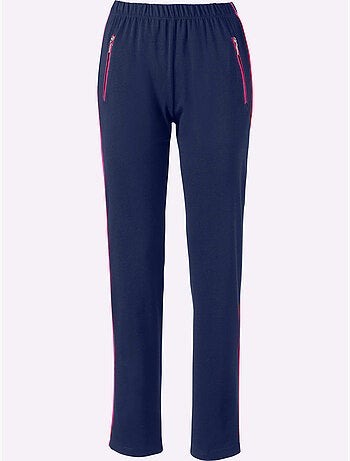 Pantalon de loisirs avec ceinture élastique et poches zippées - taille standard - moda vilona
