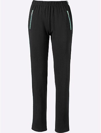 Pantalon de loisirs avec ceinture élastique et poches zippées - Taille standard - Moda Vilona