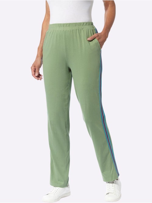 Pantalon de loisirs avec ceinture élastique et rayures latérales - Taille standard - Moda Vilona - Kiabi Pantalon de loisirs avec ceinture élastique et rayures latérales - Taille standard - Moda Vilona - Kiabi