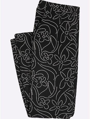 Pantalon de loisirs avec motif floral et ceinture élastique - taille standard - moda vilona
