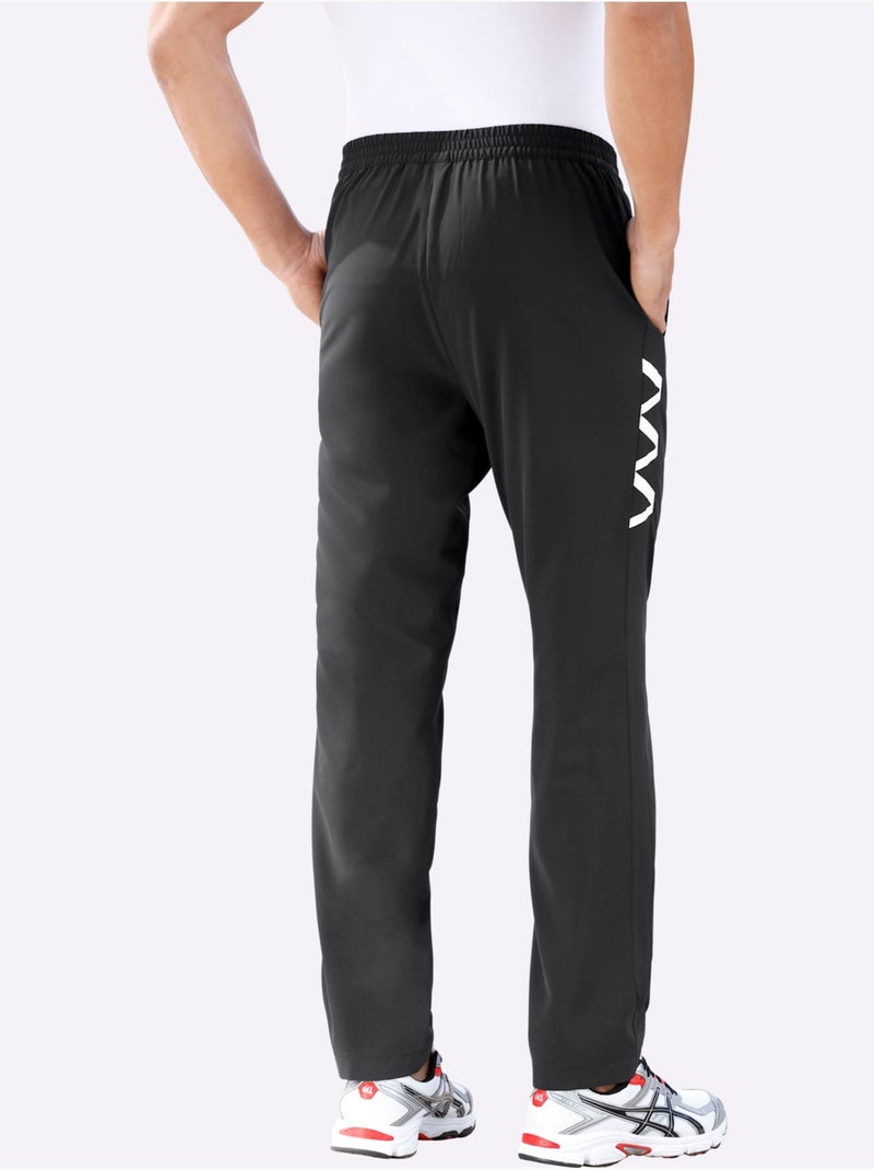 Pantalon De Loisirs Ceinture élastique Confortable - Taille Standard - Moda Vilona Noir Blanc - Kiabi