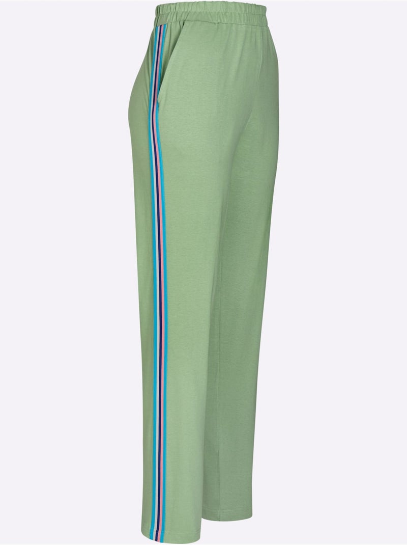 Pantalon De Loisirs Ceinture élastique Confortable - Taille Standard - Moda Vilona Vert eucalyptus - Kiabi