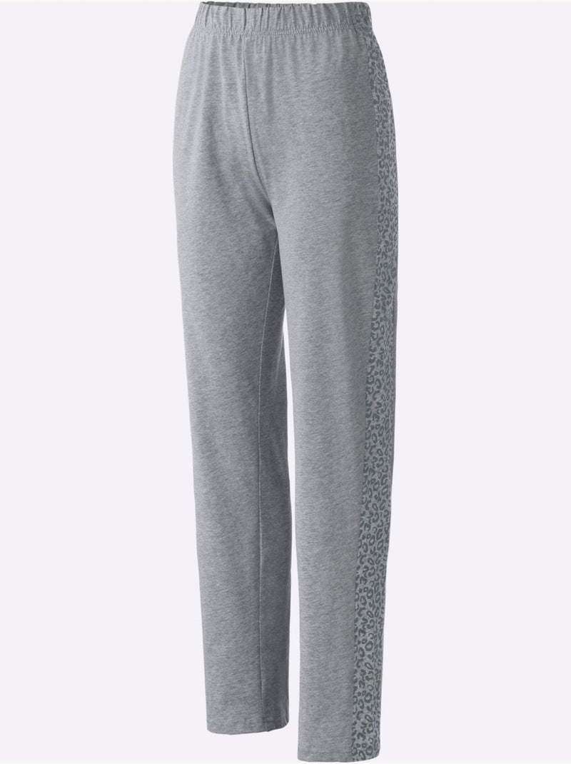 Pantalon De Loisirs Empiècement Affinant - Taille Standard - Moda Vilona Gris chiné - Kiabi