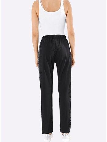 Pantalon De Loisirs Empiècement Affinant - Taille Standard - Moda Vilona