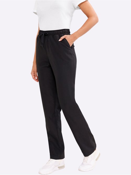 Pantalon de loisirs en microfibre avec ceinture élastique et poches - Taille courte - Moda Vilona - Kiabi Pantalon de loisirs en microfibre avec ceinture élastique et poches - Taille courte - Moda Vilona - Kiabi