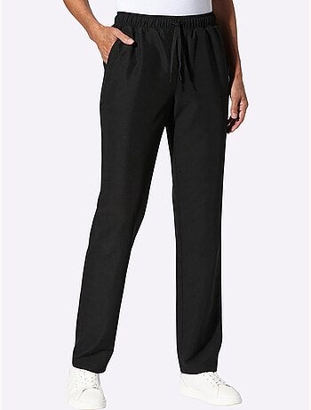 Pantalon de loisirs en microfibre avec ceinture élastique et poches - Taille standard - Moda Vilona