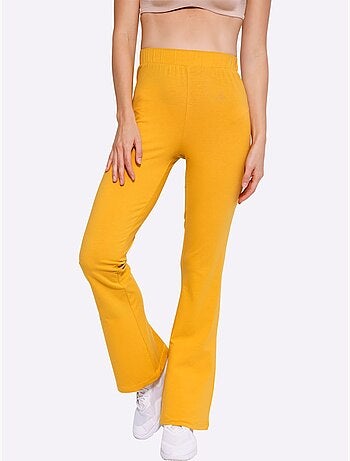 Pantalon de loisirs évasé avec ceinture élastique confortable - taille standard - moda vilona