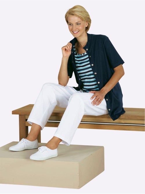 Pantalon de loisirs extensible avec ceinture élastique et poches - Taille standard - Moda Vilona - Kiabi Pantalon de loisirs extensible avec ceinture élastique et poches - Taille standard - Moda Vilona - Kiabi