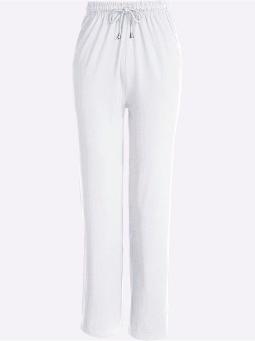 Pantalon de loisirs extensible avec ceinture élastique et poches - Taille standard - Moda Vilona - Kiabi Pantalon de loisirs extensible avec ceinture élastique et poches - Taille standard - Moda Vilona - Kiabi