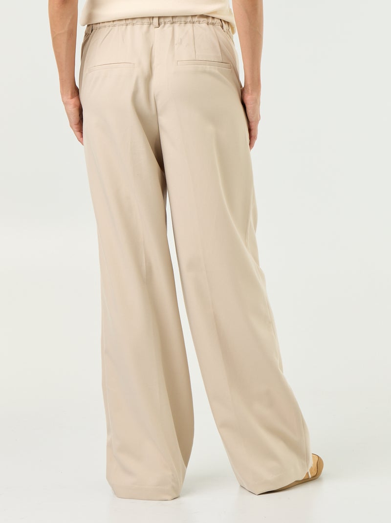 Pantalon de maternité à pinces Beige - Kiabi