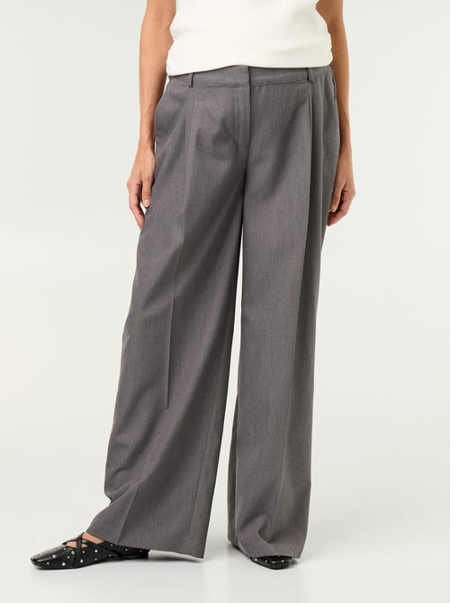 Pantalon de maternité à pinces - Kiabi