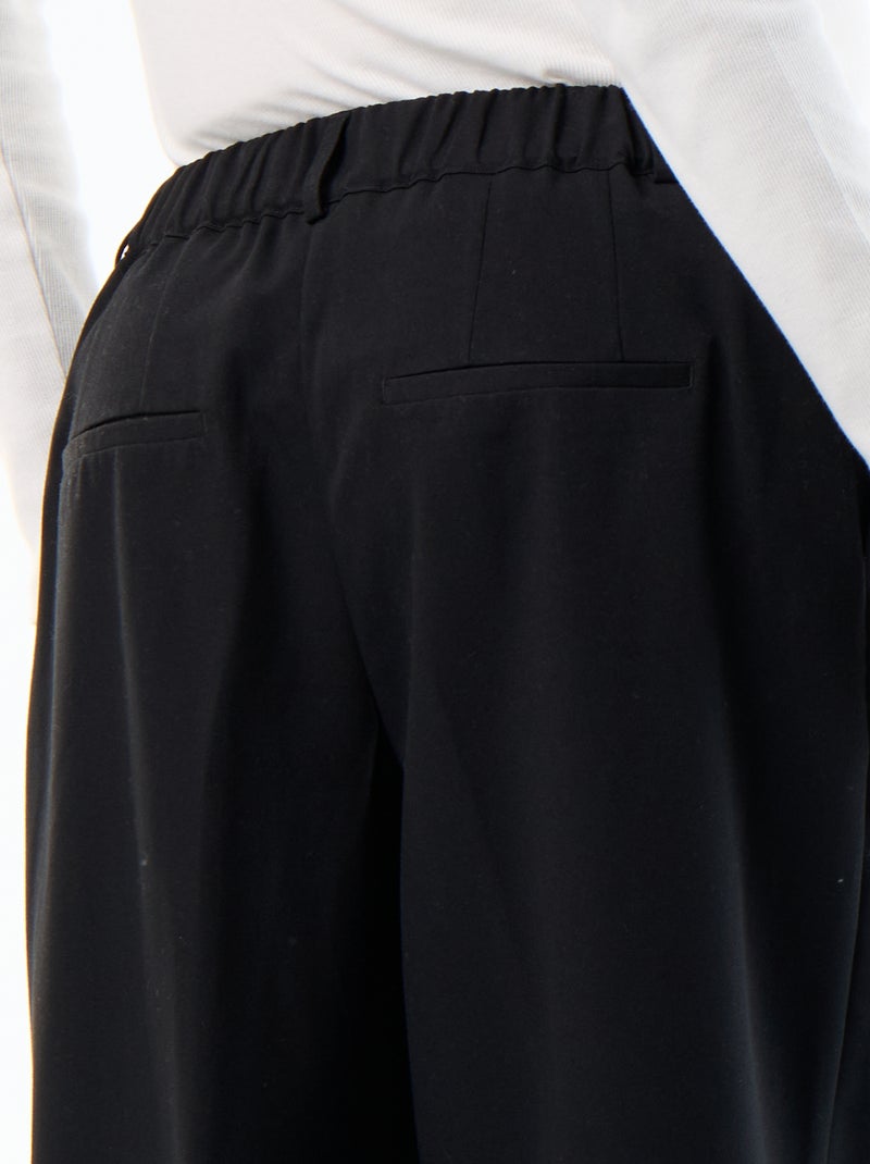 Pantalon de maternité à pinces Noir - Kiabi