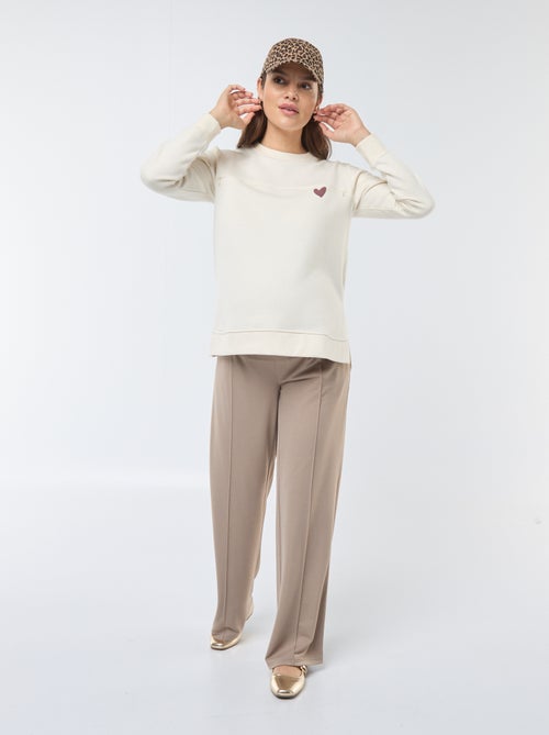 Pantalon de maternité coupe droite - Kiabi
