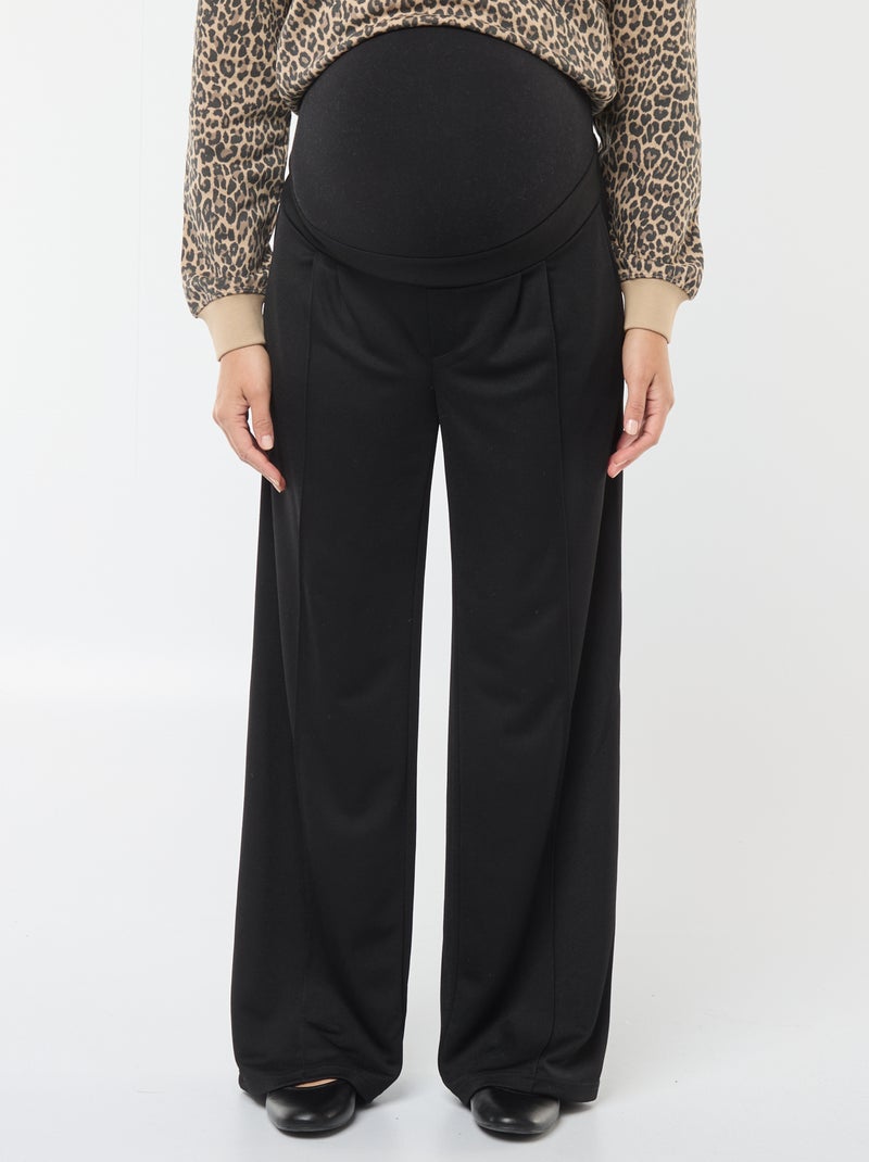 Pantalon de maternité coupe droite Noir - Kiabi
