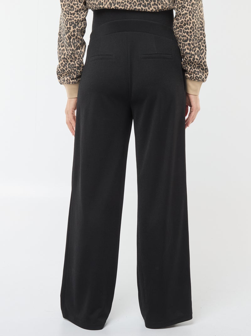 Pantalon de maternité coupe droite Noir - Kiabi