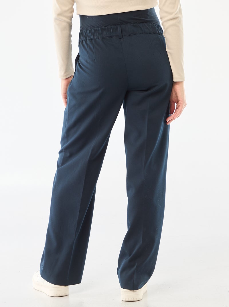 Pantalon de maternité coupe large de maternité Bleu marine - Kiabi