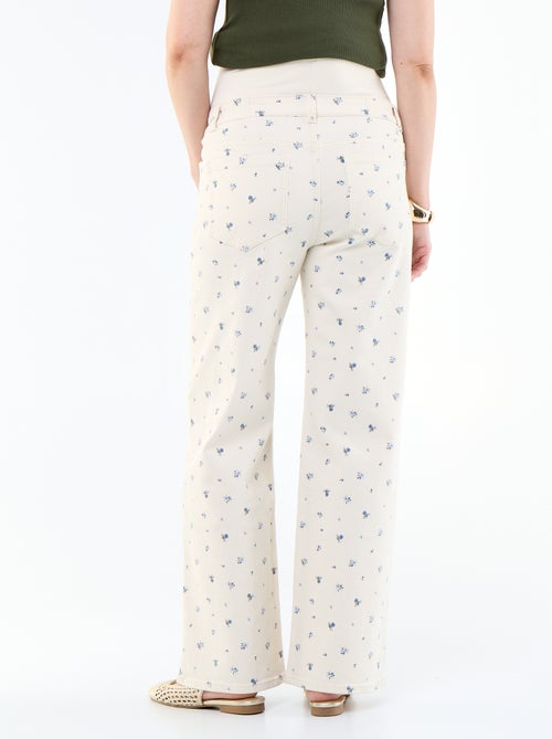 Pantalon de maternité en denim coupe wide leg - Kiabi Pantalon de maternité en denim coupe wide leg - Kiabi
