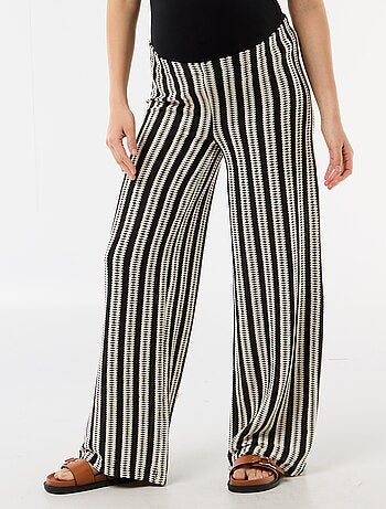 Pantalon de maternité en maille rayé
