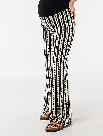 Pantalon de maternité en maille rayé