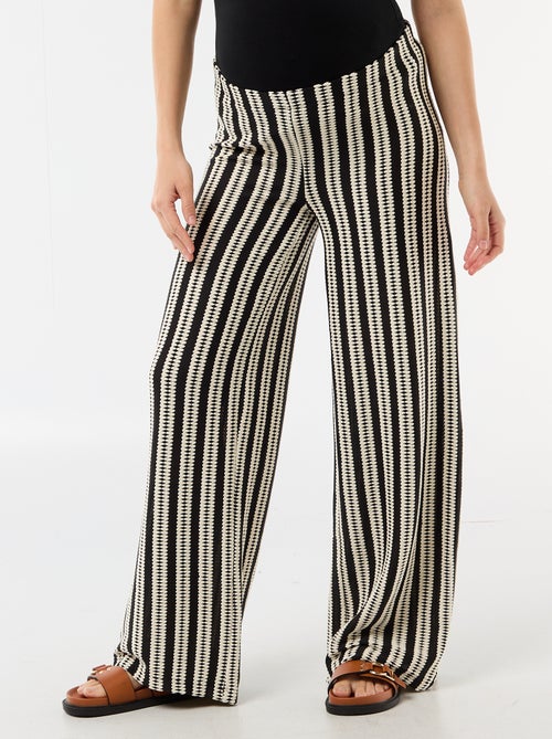 Pantalon de maternité en maille rayé - Kiabi Pantalon de maternité en maille rayé - Kiabi