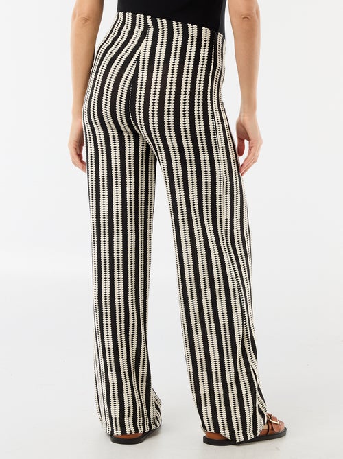 Pantalon de maternité en maille rayé - Kiabi Pantalon de maternité en maille rayé - Kiabi