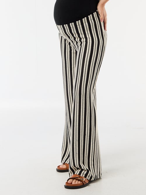 Pantalon de maternité en maille rayé - Kiabi Pantalon de maternité en maille rayé - Kiabi