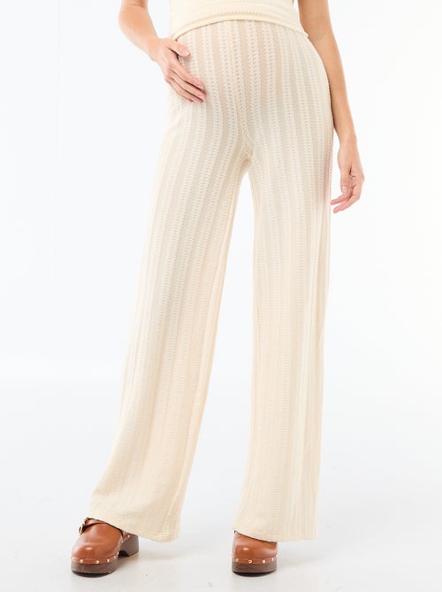 Pantalon de maternité en maille rayé - Kiabi