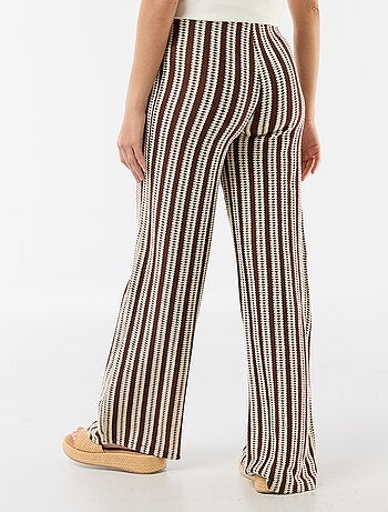 Pantalon de maternité en maille rayé