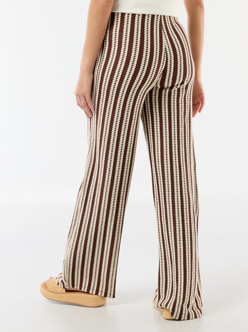 Pantalon de maternité en maille rayé - Kiabi