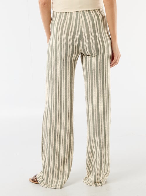 Pantalon de maternité en maille rayé - Kiabi