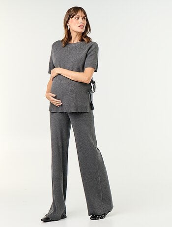 Pantalon de maternité large en maille