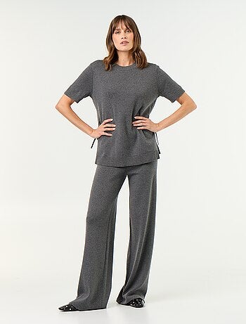 Pantalon de maternité large en maille