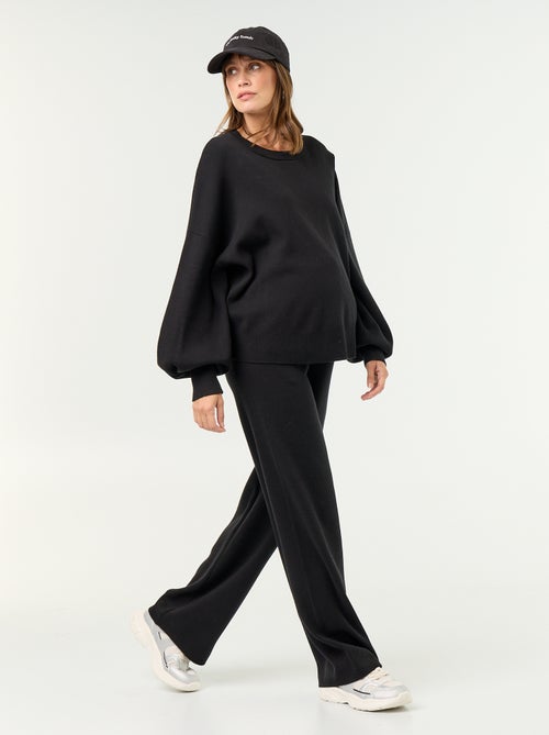 Pantalon de maternité large en maille - Kiabi Pantalon de maternité large en maille - Kiabi
