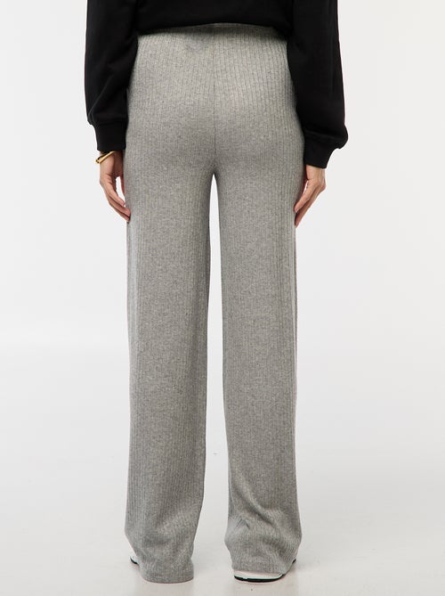 Pantalon de maternité large en rib - Kiabi