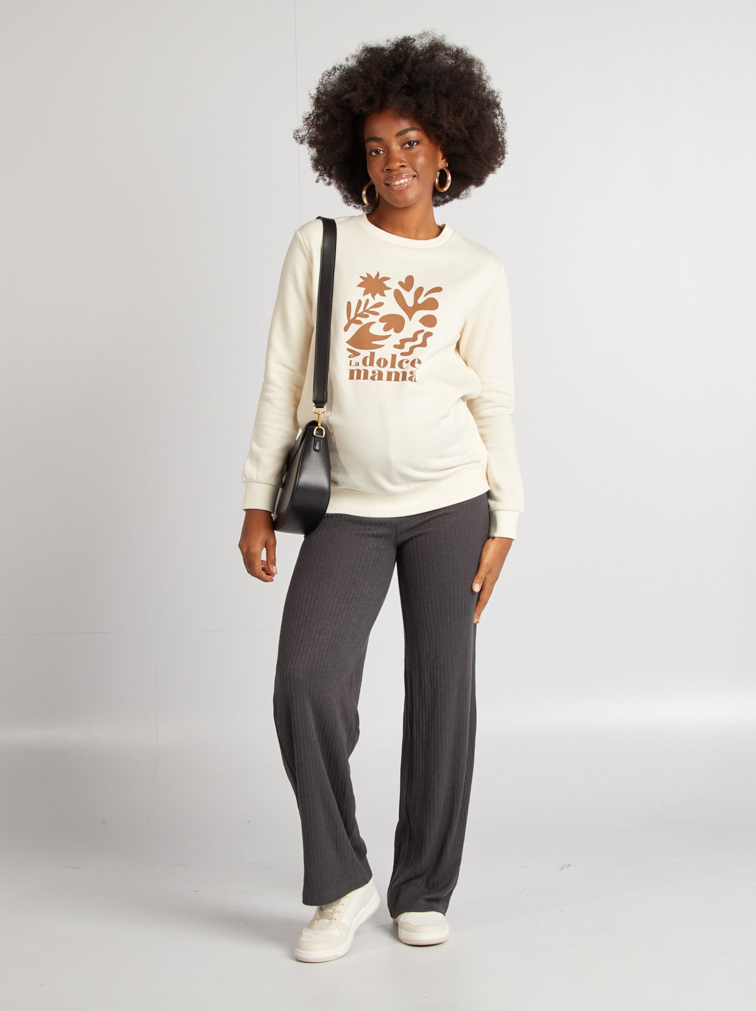 Pantalon De Yoga Ample Pour Femme Enceinte - Taille Haute, élastique, Confortable Pour Sport Et Détente