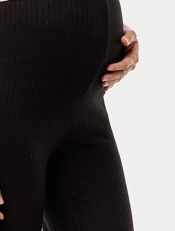 Pantalon de maternité large en rib
