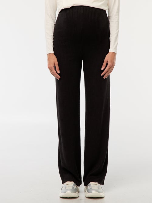 Pantalon de maternité large en rib - Kiabi
