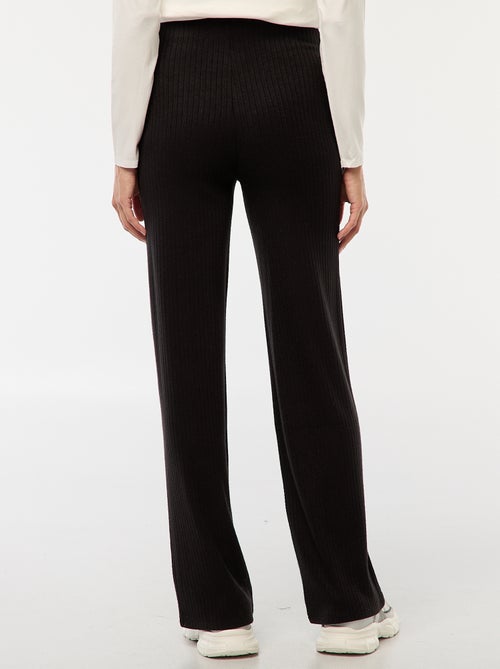 Pantalon de maternité large en rib - Kiabi