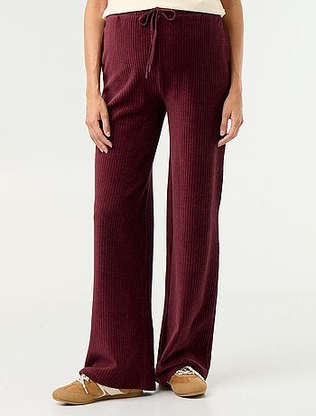 Pantalon de maternité large en velours côtelé
