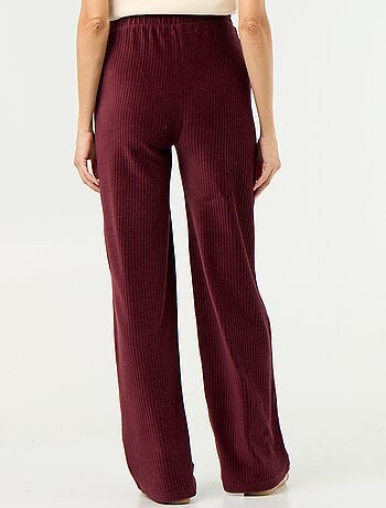 Pantalon de maternité large en velours côtelé