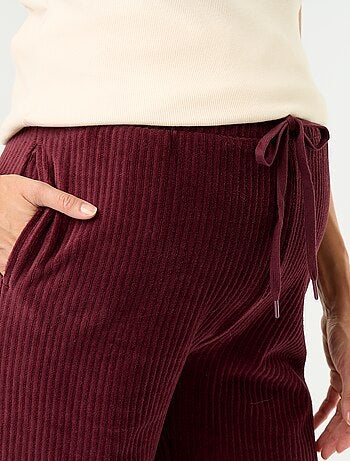Pantalon de maternité large en velours côtelé