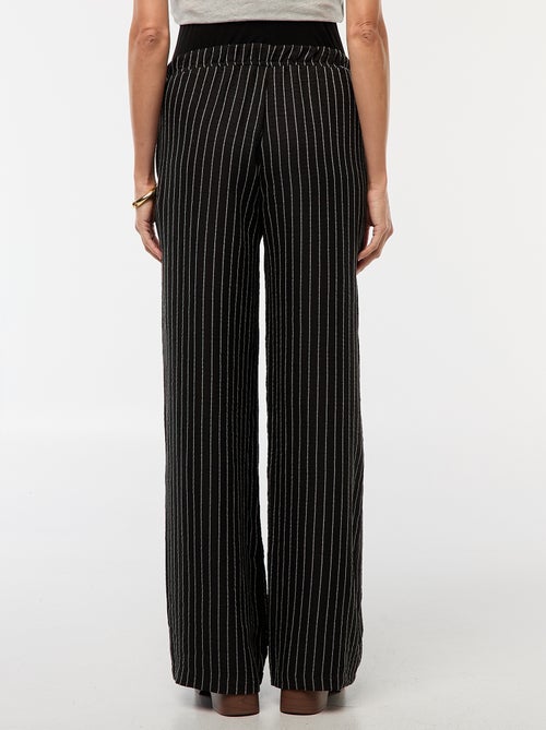 Pantalon de maternité large rayé - Kiabi