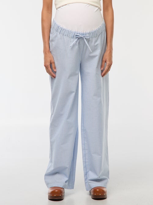 Pantalon de maternité rayé - Kiabi