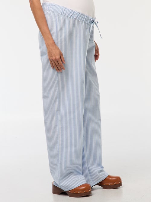 Pantalon de maternité rayé - Kiabi