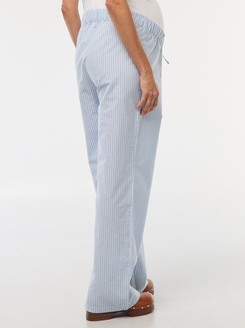Pantalon de maternité rayé - Kiabi