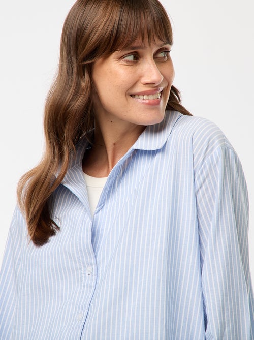 Pantalon de maternité rayé - Kiabi