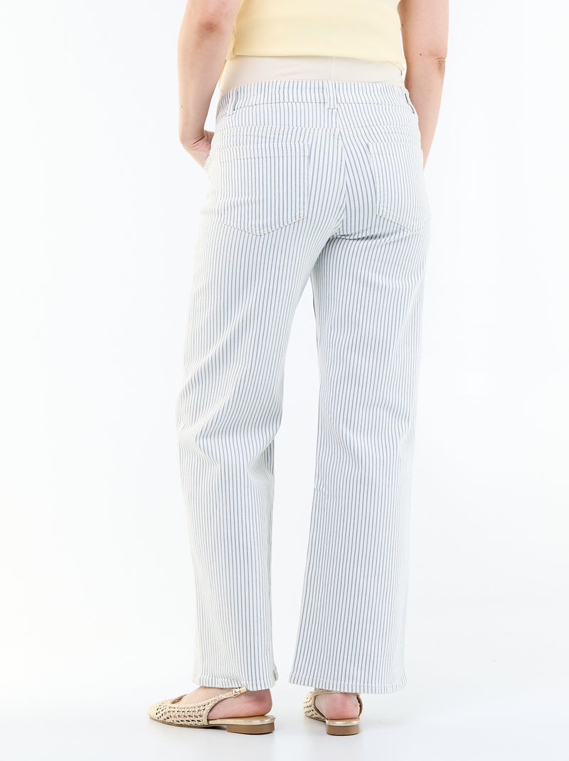 Pantalon de maternité wide leg Beige - Kiabi