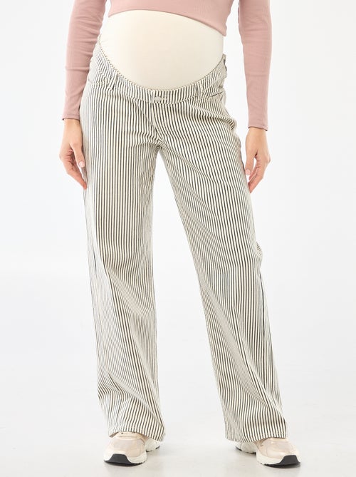 Pantalon de maternité wide leg - Kiabi